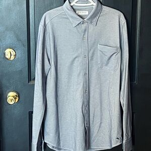 Tommy Bahama island zone Light Gray Casual Button-Down Shirt
